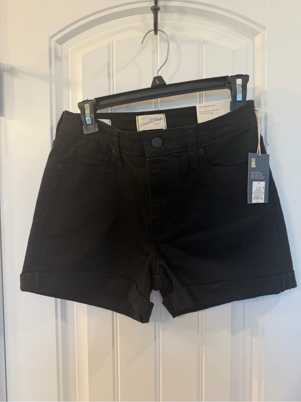 Universal Thread Black Rolled Cuff Denim Shorts